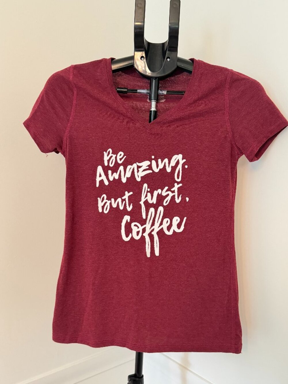 Athletic Works Maroon Graphic Tee Size S